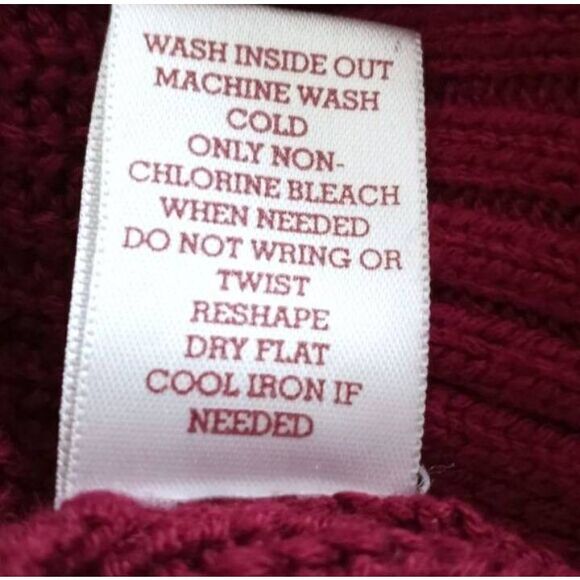 SO BURGUNDY RIBBED V-NECK SWEATER SZ.M EUC. - Picture 7 of 7